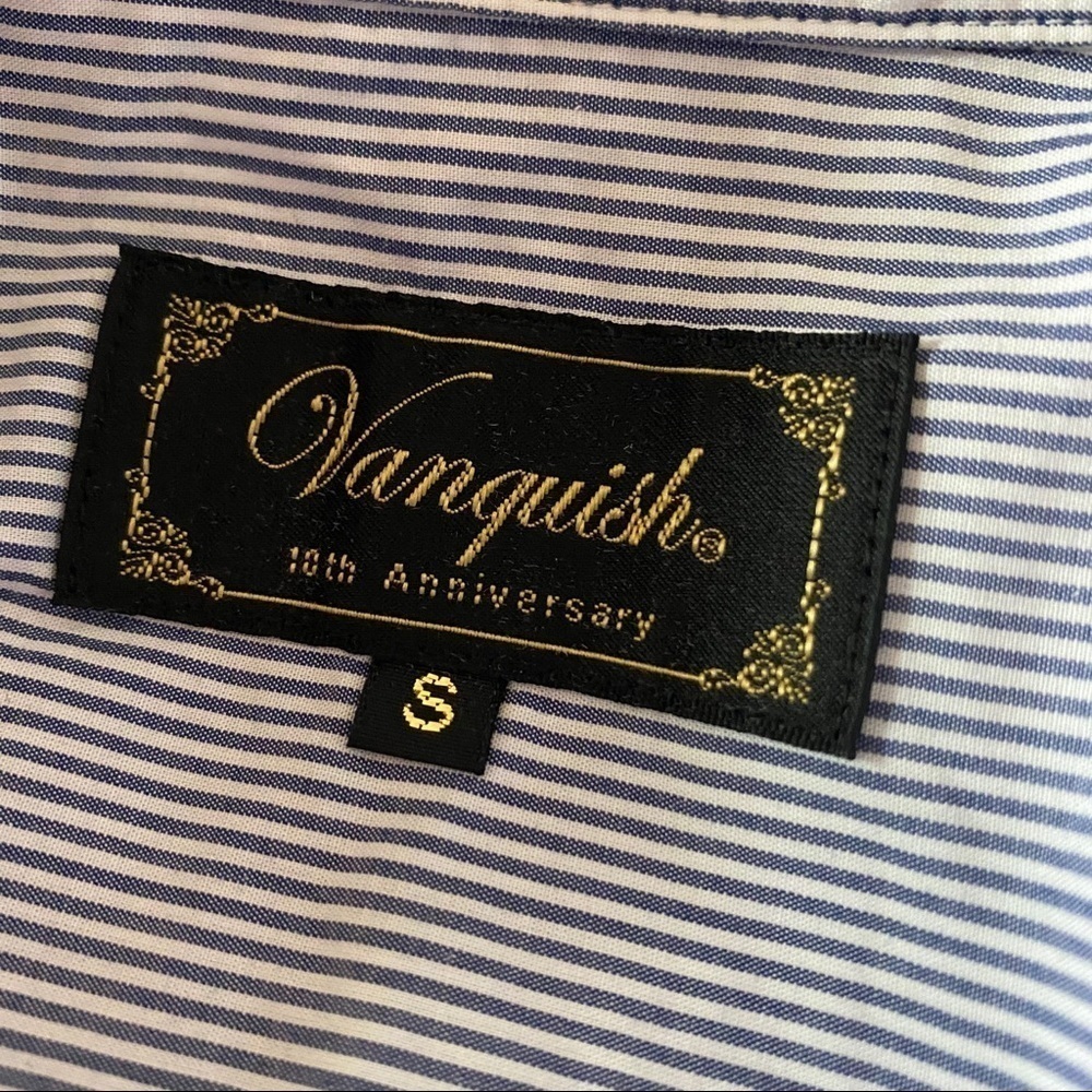 VANQUISH Japan sz S L/S Button Down Stripe Shirt - Picture 7 of 9
